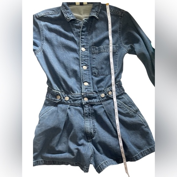 Universal Thread Denim Long Sleeve Romper Size 4 - Picture 6 of 14